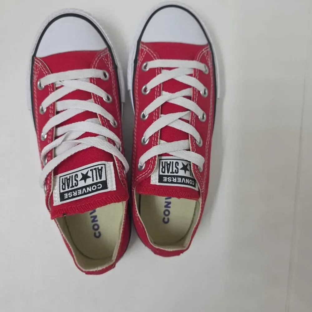 Converse All Star Kids Youth Size 1 Red Low Top All Star Canvas